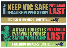 Victorian Election Stickers (2018)